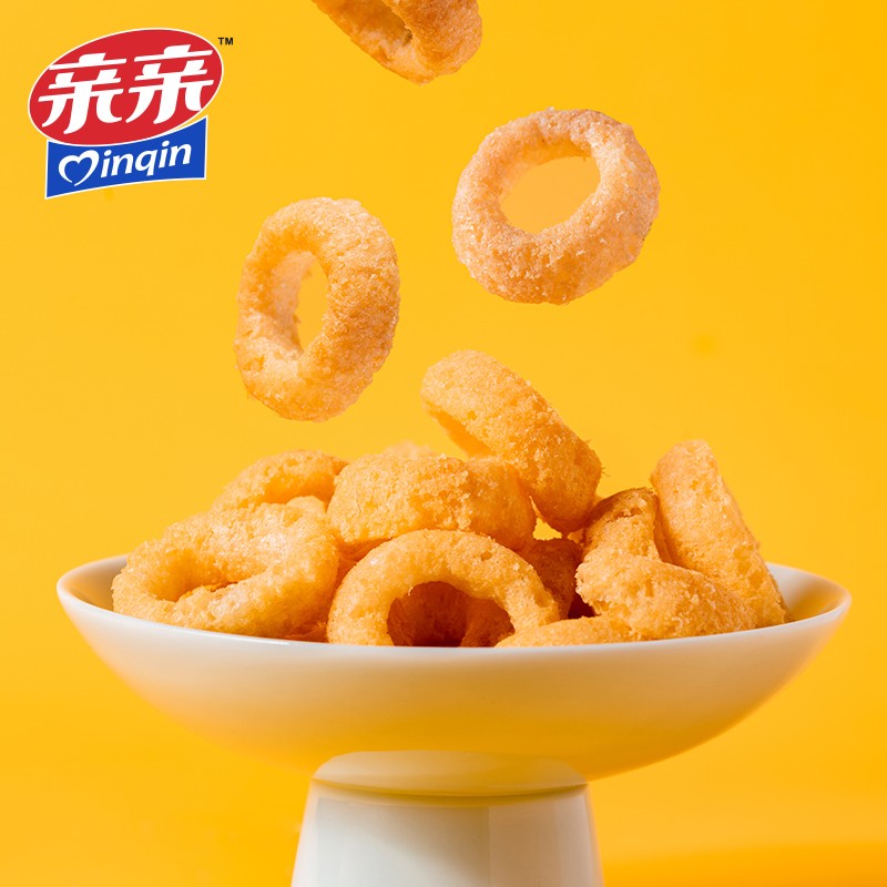 亲亲(qinqin)膨化圈圈办公室小零食小吃休闲食品膨化儿童小吃 鸡味圈