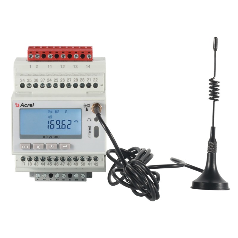 安科瑞（Acrel）ADW300/4GKT 各类电参量有功无功以及谐波测量+4G无线通讯+4DI2DO+4路温度