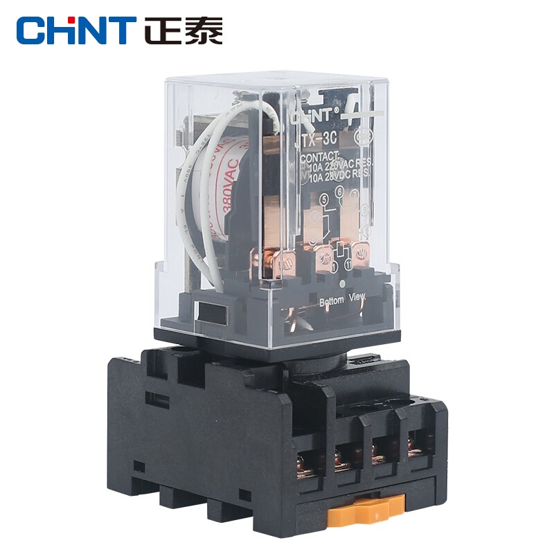 正泰(chnt)jtx-3c-ac12v 小型中间继电器 电磁继电器  11脚 ac12v