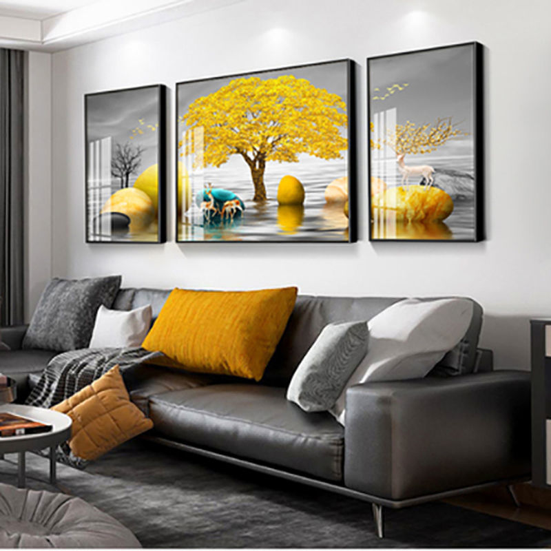 美识家里墙上挂画客厅餐厅挂画北欧客厅装饰画现代简约沙发背景墙 1