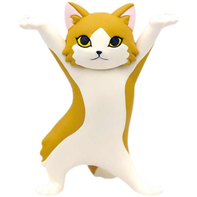 妖娆猫笔架公仔扭蛋猫咪笔托创意手办小猫可爱沙雕摆件万物皆可举 六