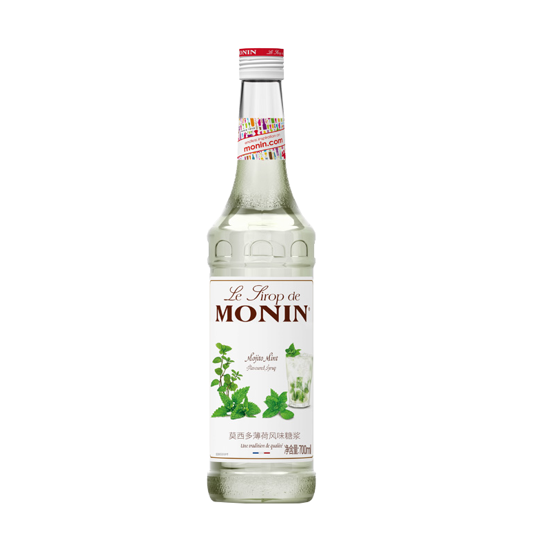 MONIN 莫林 莫西多薄荷风味mojito 玻璃瓶装 700ml 咖啡伴侣鸡尾酒调酒奶茶果 莫西多薄荷风味糖浆 700ml