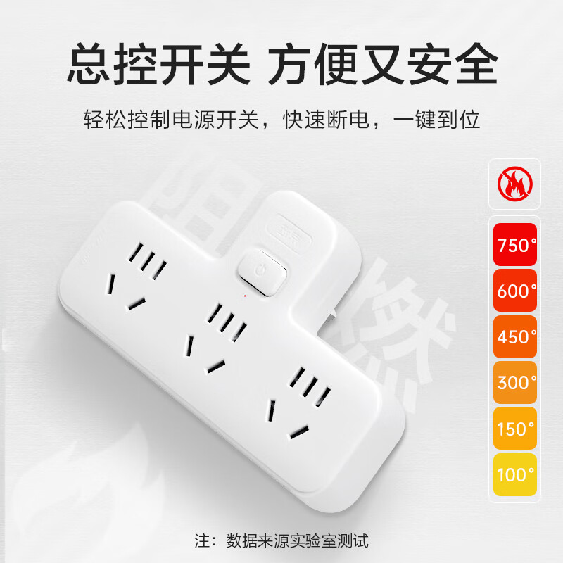 京选京东自有品牌 插座转换器 转换插头 品字形一转三拓展插座/插板/总控插排/无线插座/电源转换器