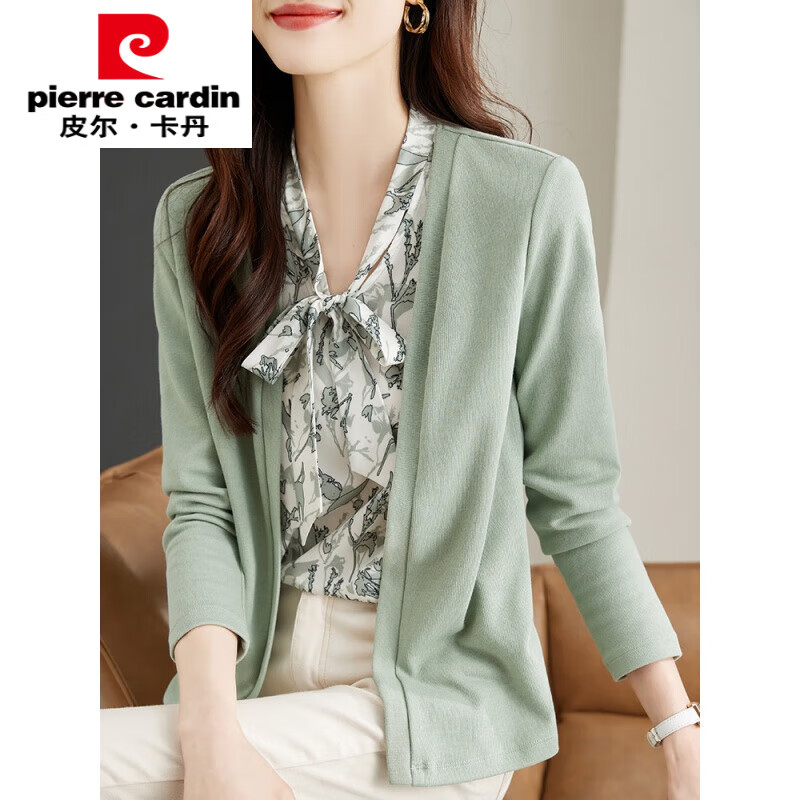 针织开衫外套女2024年春季新款设计感小众宽松洋气休闲上衣 豆绿色 s