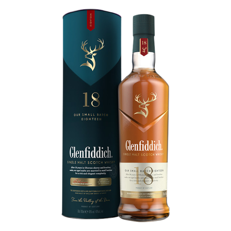 格兰菲迪（GLENFIDDICH）宝树行 格兰菲迪18年700ml 苏格兰单一麦芽威士忌 原装进口洋酒