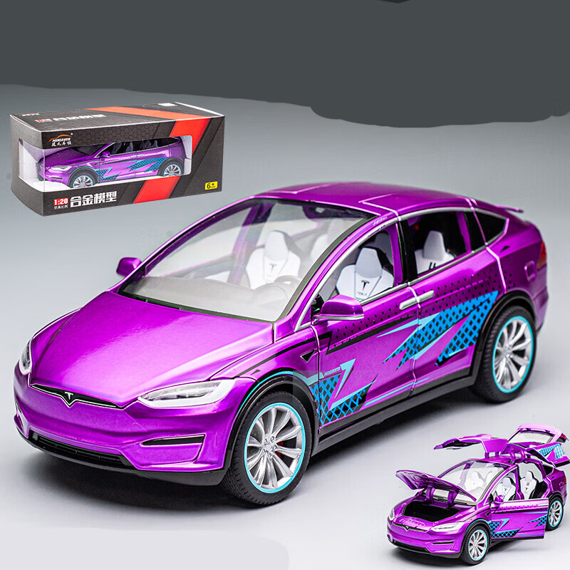 特斯拉model_x_紫色_[鸥翼门] 轿车