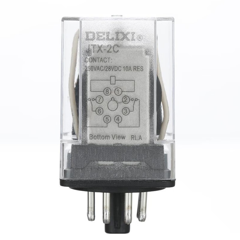 适用中间继电器jtx-2c jtx- 8圆脚dc24v ac220v ac380 11脚 jtx-2c 8