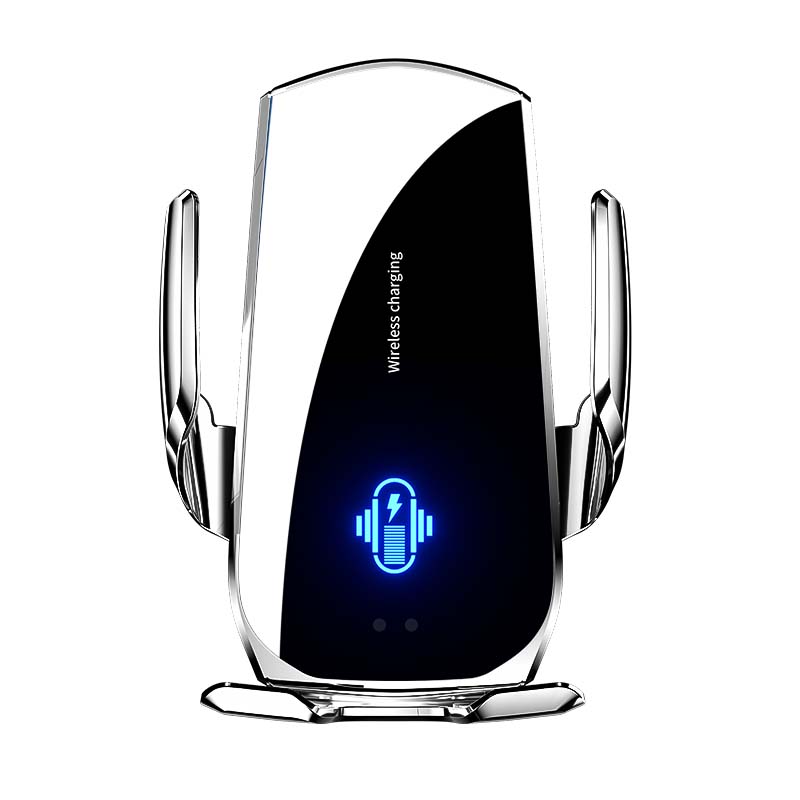 贝涵车载手机支架汽车手机支架车载出风口导航仪表台电动用品手机支架 【黑色】电动锁紧-无线快充