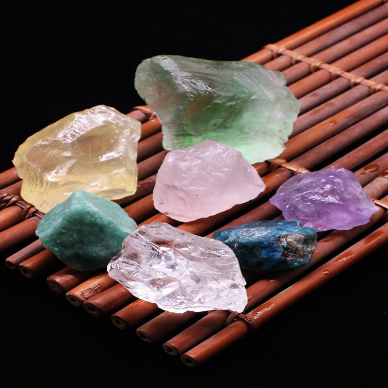 佐一生  zuoesen水晶石原石矿石标本石头毛料绿萤石方解石宝石扩香石