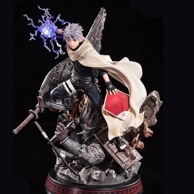 火影忍者手办gk手办旗木卡卡西模型写轮眼共鸣kol大雕像动漫摆件 燃风