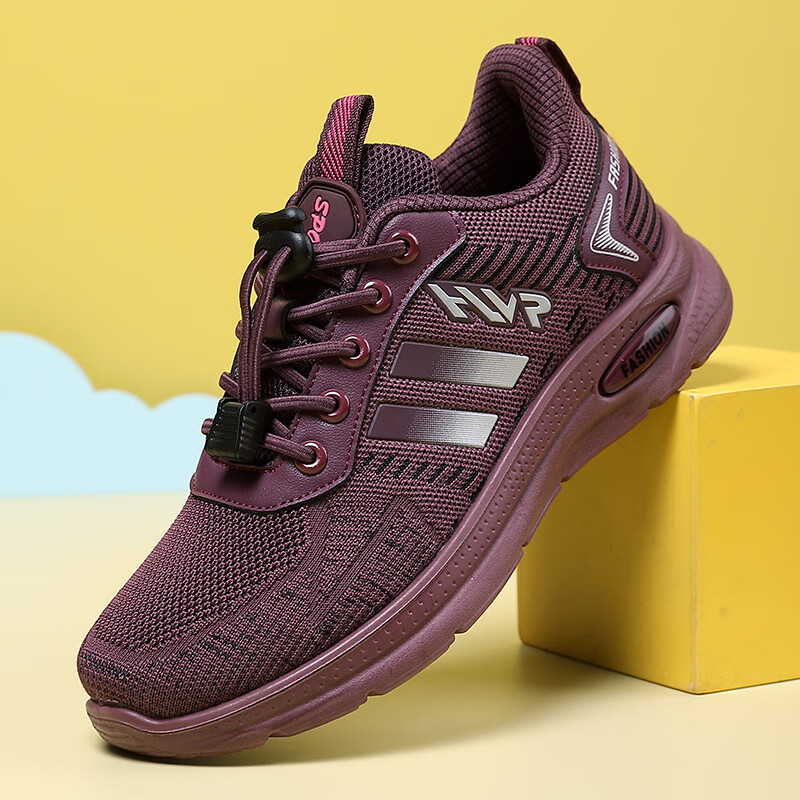 立发秋季新款老人鞋女中老年妈妈鞋防滑软底健步鞋休闲旅游运动鞋批发