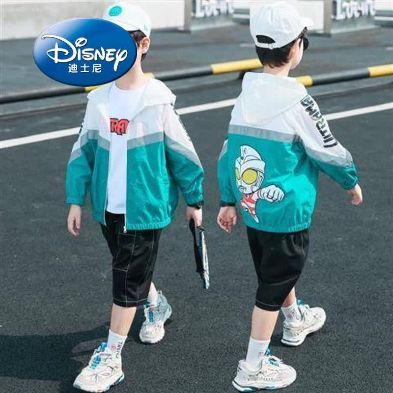 迪士尼儿童防晒衣夏季男童小孩外套薄款防晒服中大童上衣空调衫 蓝色 140码适合身高140cm左右怎么看?
