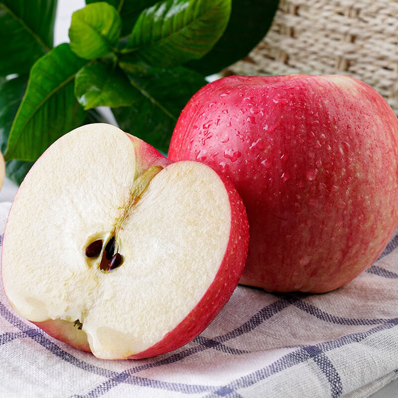 洛川苹果陕西嘎啦苹果2025年头茬新果新鲜采摘现摘现发新鲜苹果水果 15枚70mm礼盒装