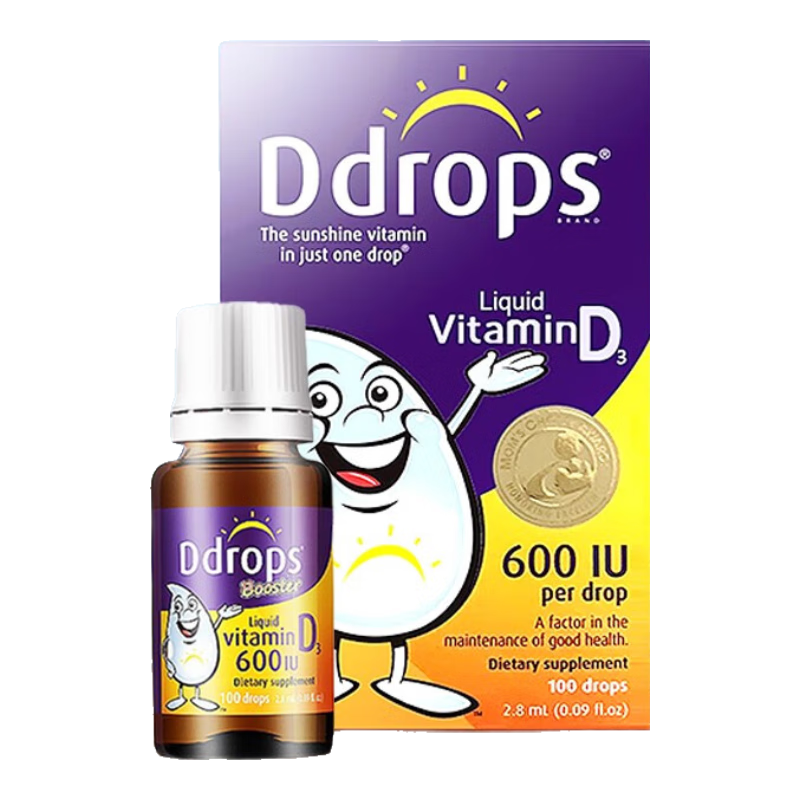 DdropsD3��׿˼ά����D3�μ���ͯӤ�׶�����1����������������ά����D3 ��1�����ϡ�600IU��ͯD3 2.8ml/ƿ