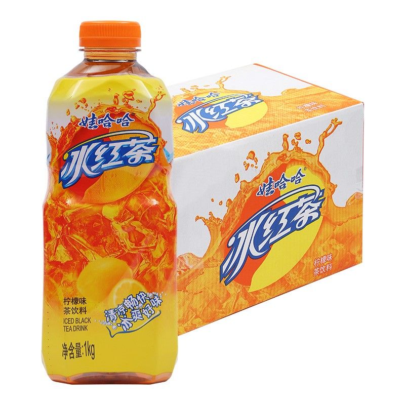 娃哈哈冰红茶1升装冷饮料茶饮料 1000毫升6瓶