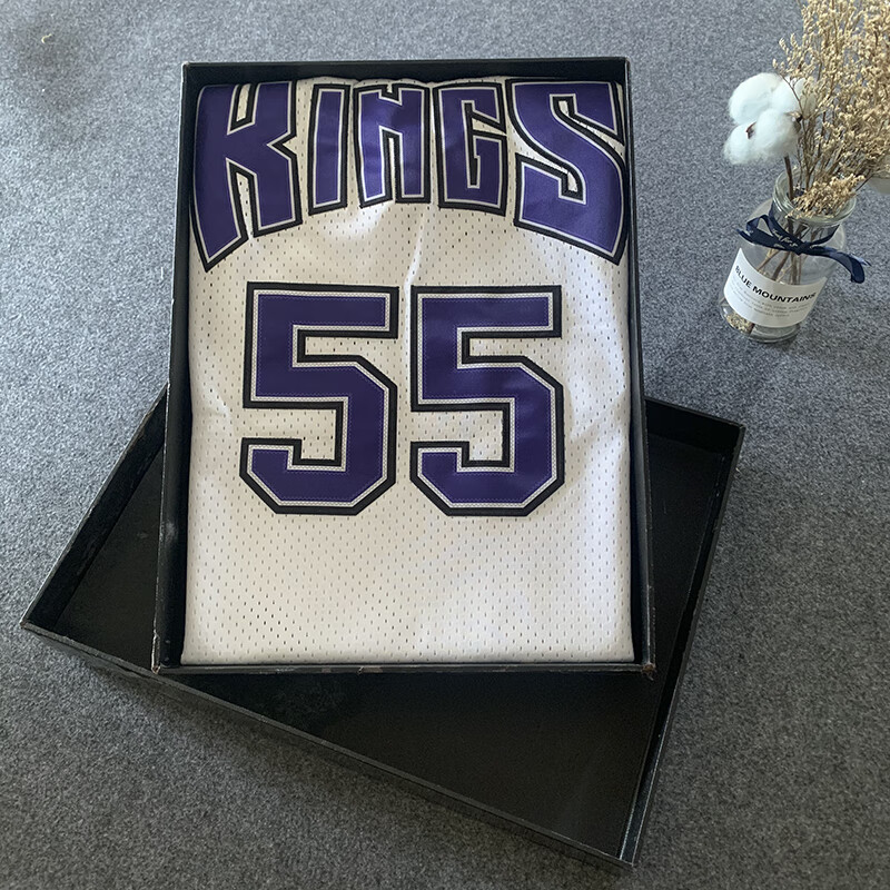 忆恬国王队白巧克力球衣55号威廉姆斯复古韦伯4佩贾16刺绣篮球服 白