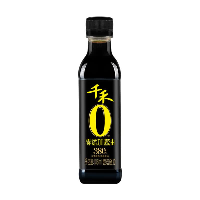 千禾 酱油 380天特级生抽 106mL 不使用添加剂怎么看?