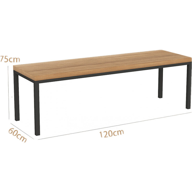 嘉际 实木双人书桌书架组合家用台式电脑桌写字台卧室书柜书桌一体 桌子120*60*75cm(板厚5cm)