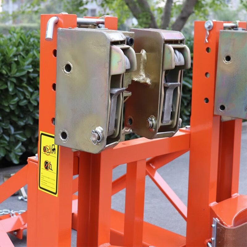 油桶夹具叉车专用抱卸叉桶器鹰嘴油桶夹塑料桶铁桶夹子机械加厚款 dg