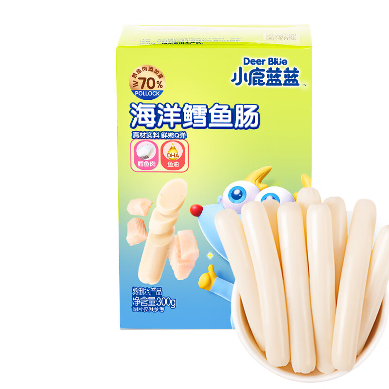 小鹿蓝蓝_海洋鳕鱼肠 鱼肠宝宝零食儿童鱼肠营养 原味*1盒怎么样,好用不?