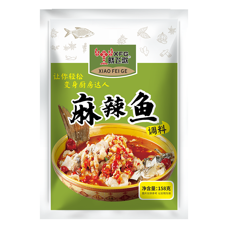 曉飛歌正宗麻辣魚調(diào)料麻辣水煮魚片調(diào)味料包秘制商用配方 麻辣魚調(diào)料158g 158g