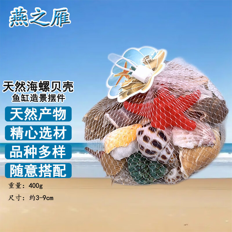 燕之雁 天然海螺贝壳400g 品种多样 鱼缸海洋海底造景装饰摆件 手工材料高性价比高么？