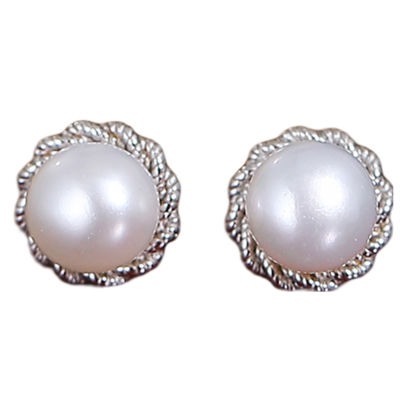 ���ڲ��������ס�ES287��6-7mm��ɫ��ˮ�������S925��ȦȦ��Ů������ 6-7mm