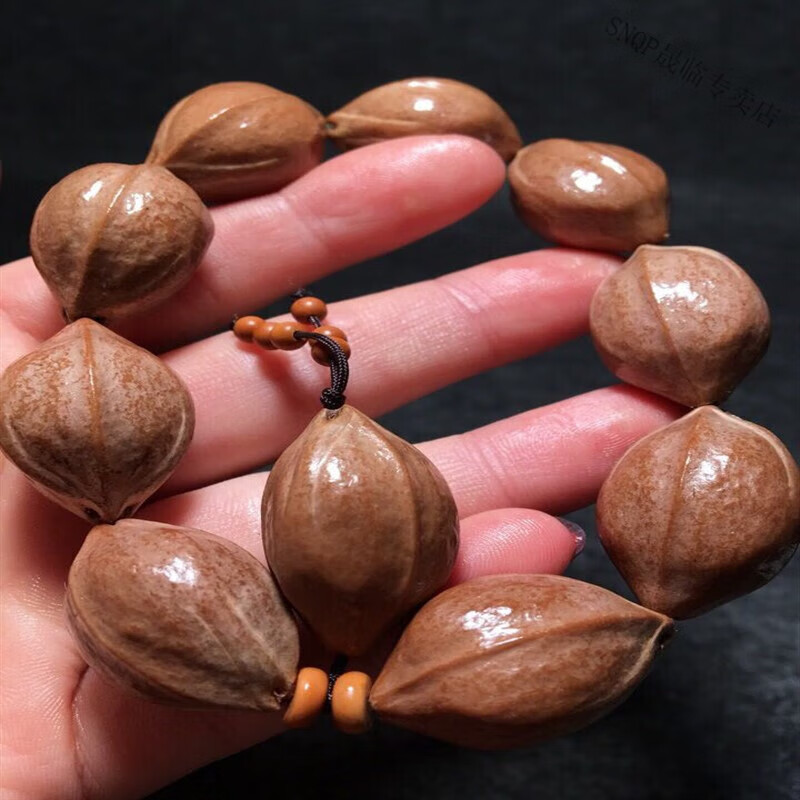 snqp橄榄核雕梅林铁核手串素串