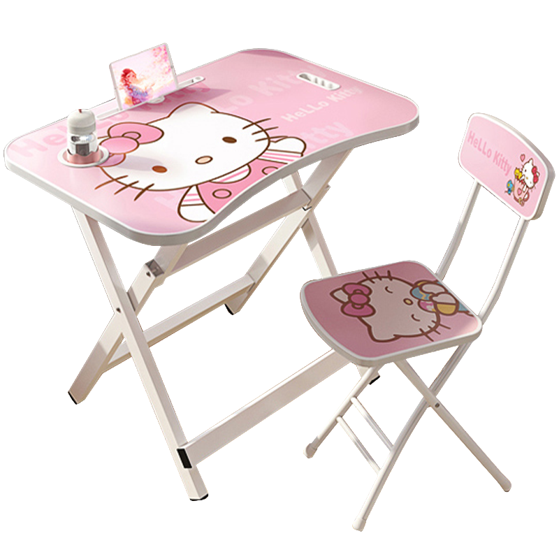 曙亮- 折叠学习桌  家用桌椅套装简约  60*40*71cm