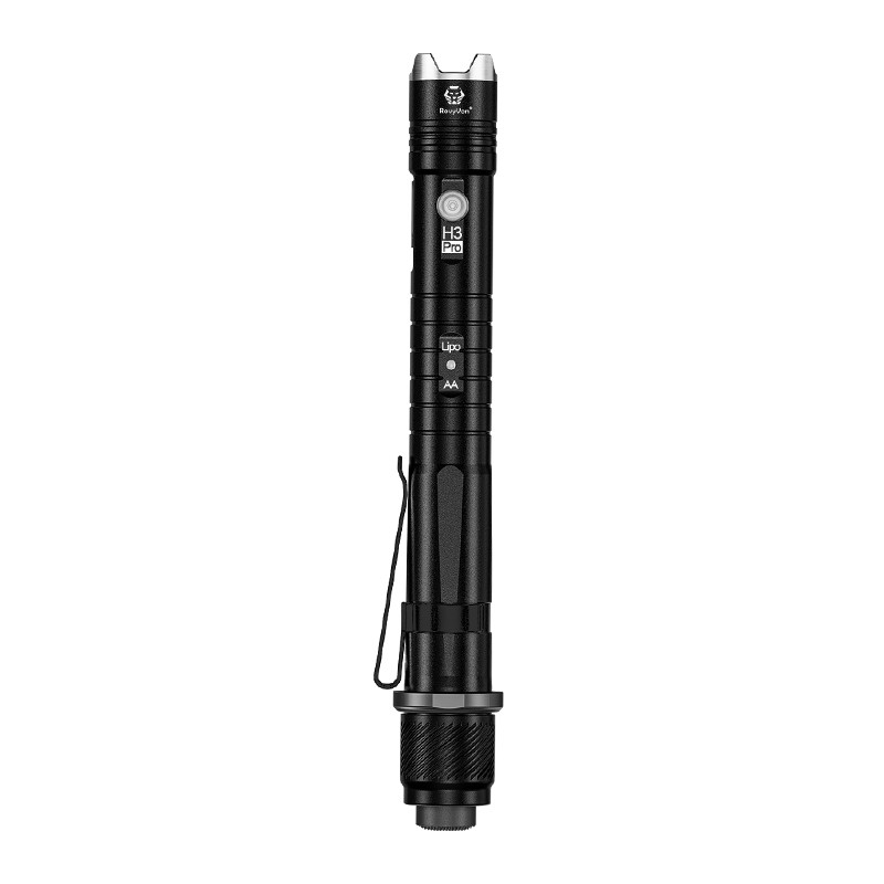 RovyVon锐孚 H3 PRO 混合双动力城市战术笔灯便携EDC装备强光充电户外防身笔形手电筒 黑色