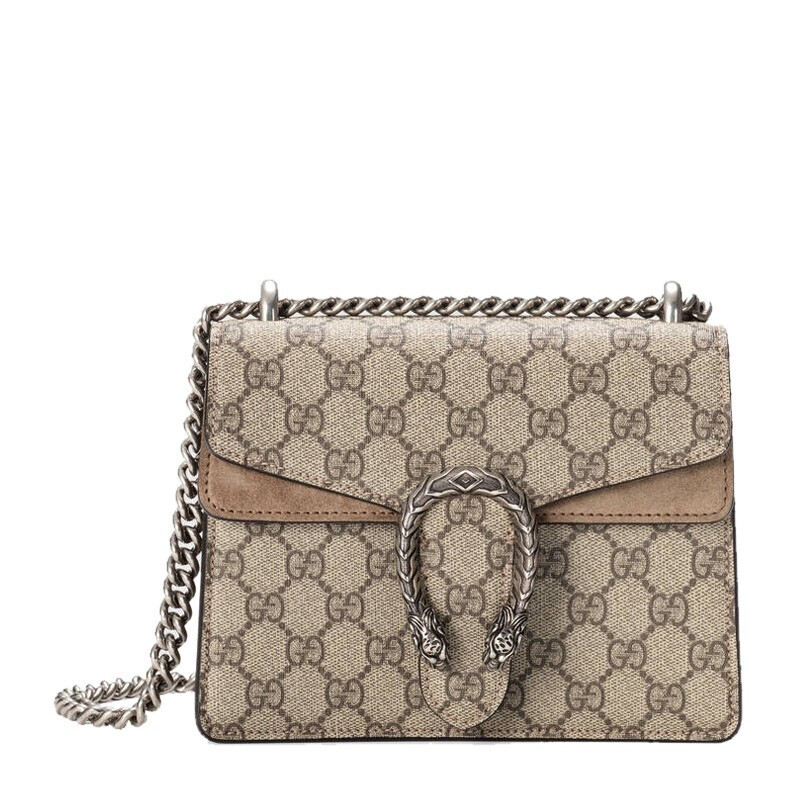 古驰(gucci)女包酒神包dionysus系列女士虎头包双g印花翻盖单肩斜挎包