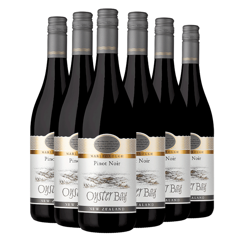蚝湾(OYSTER BAY)OB酒 新西兰进口蚝湾口粮酒 黑皮诺干红葡萄酒750ml*6瓶整箱
