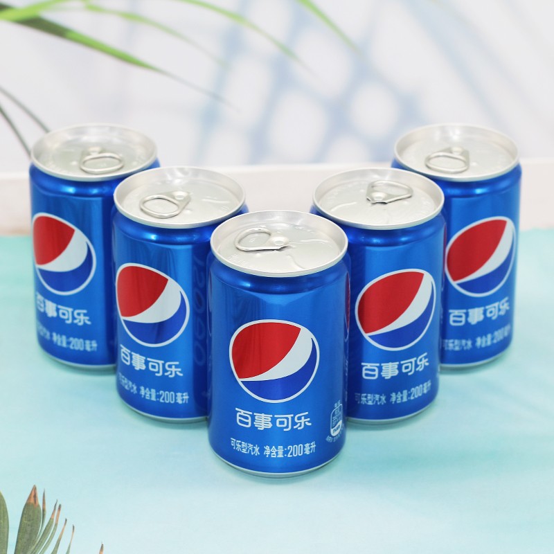 百事可乐 pepsi 可乐型汽水 mini迷你罐碳酸饮料 200ml*10听装 20听