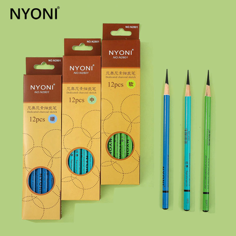 老人头(lotory) 老人头炭笔美术生专用素描铅笔套装学生绘画软炭笔