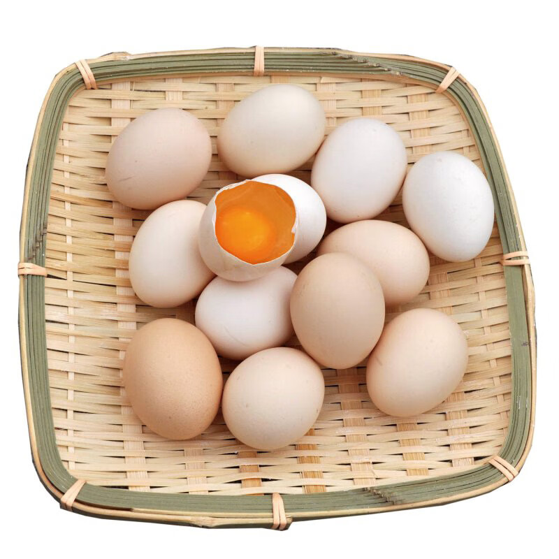 固伦天原 农家土鸡蛋现捡新鲜谷物虫草柴鸡蛋初生蛋简装 40枚装