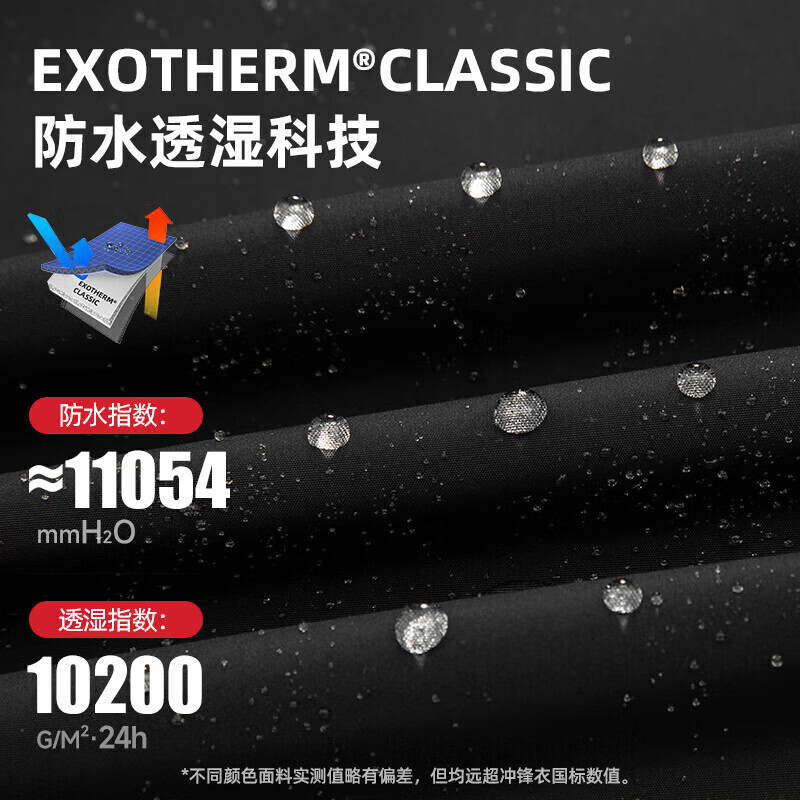 诺诗兰(NORTHLAND)新款三合一冲锋衣防水耐磨特氟龙三防户外男女徒步登山夹克外套 纯黑色-07E男 175