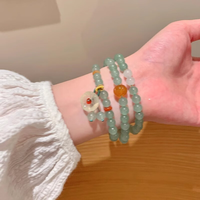 手串配饰男女款高颜值学生党小众精致佛珠手链手饰 兰亭序 三层手串