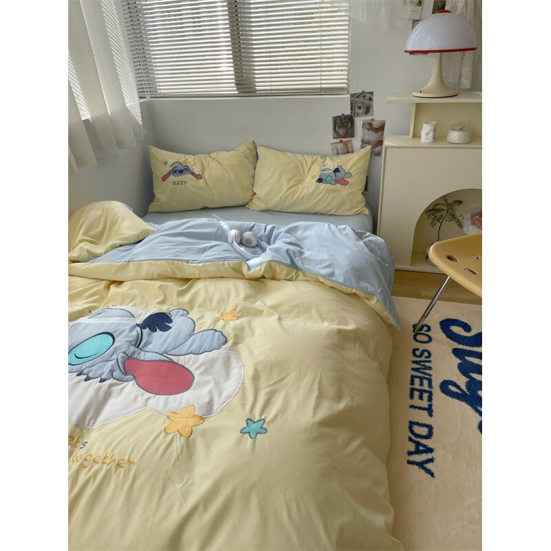 史迪仔游梦记 可爱卡通氺洗棉床单被 史迪仔游梦记 床单款 x 1