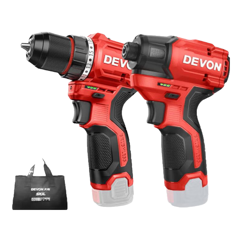 大有（Devon）12V鋰電無刷電鉆5208手電鉆沖擊鉆5209電動螺絲刀家用電鉆DD121 5209 2.0Ah單電【塑盒裝】