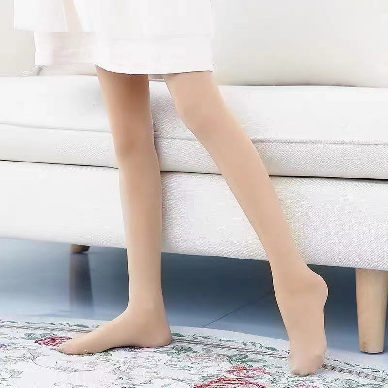 舞蹈袜芭蕾舞袜子成人女儿童连裤袜肉粉色打底练功大裤袜艺考白色 【2