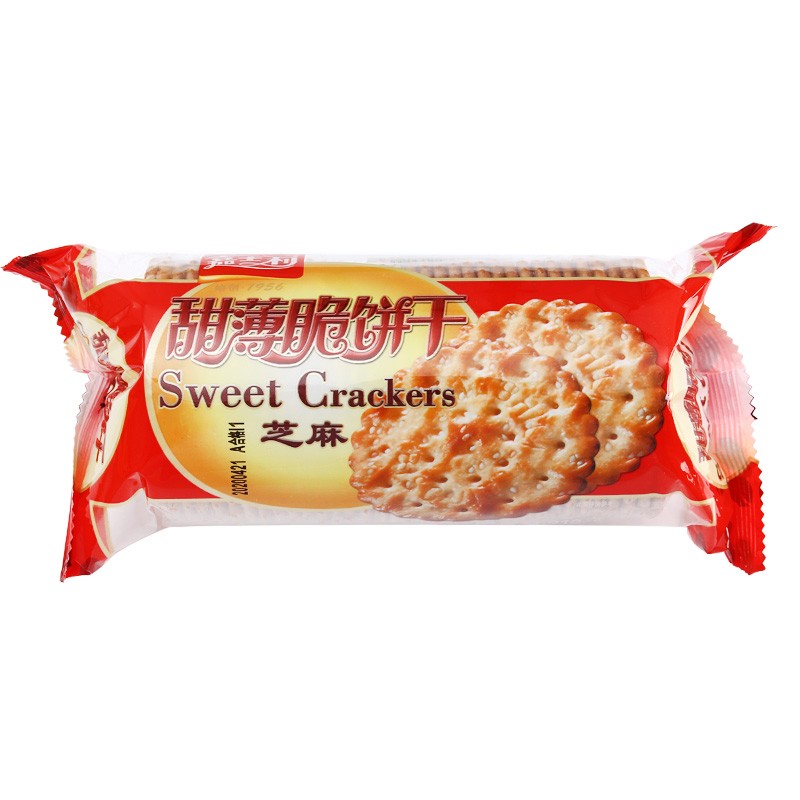 嘉士利芝麻甜薄脆饼干215g*7包办公早餐休闲零食品小吃代餐 甜薄脆饼