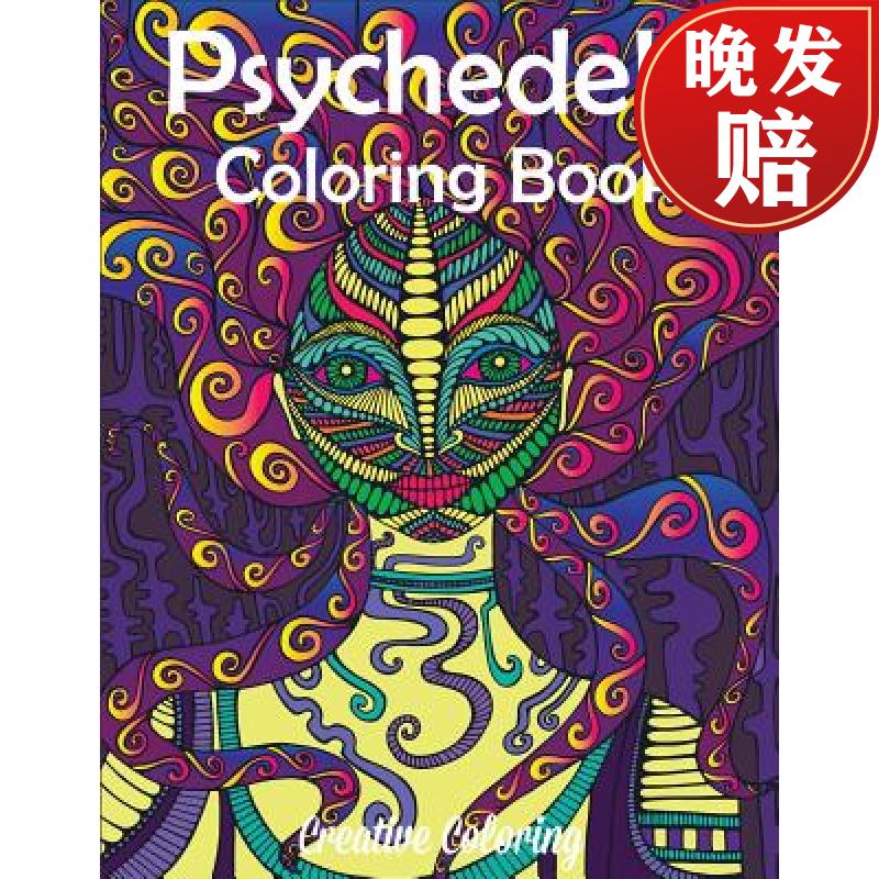 【4周达】psychedelic coloring book: adult coloring book of hippy