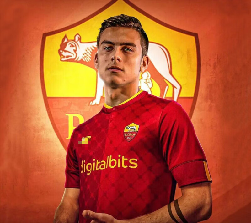 二澈雀22-23赛季罗马球衣主场21号迪巴拉92沙拉维球员版比赛足球 球迷