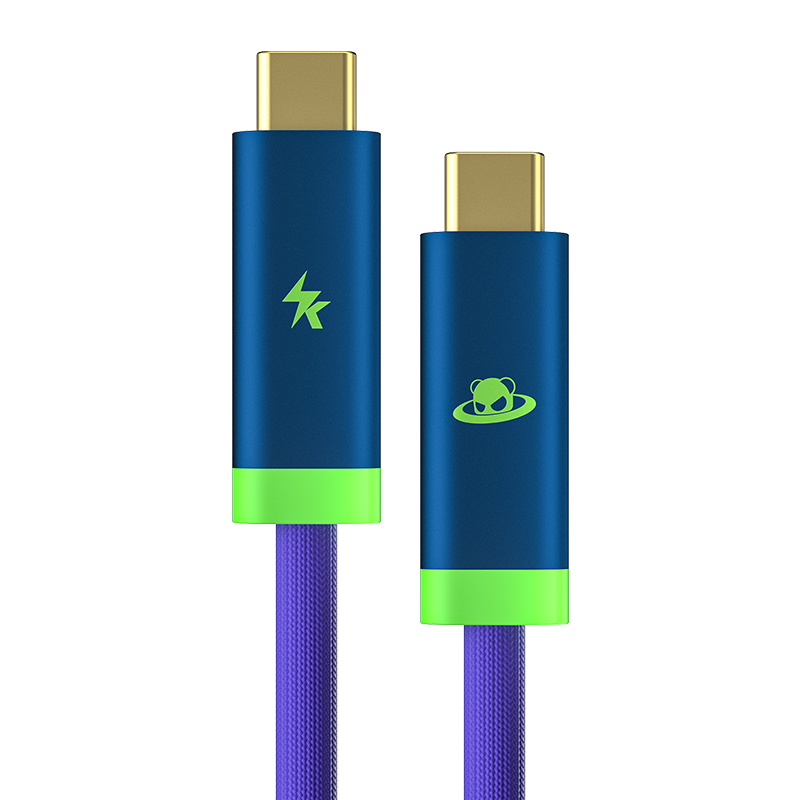 魅族 PANDAER Line King 100W 数据线 蓝紫色 0.8米 至高40Gbps传输/8K分辨率 USB4 兼容雷电3/4 T 209元