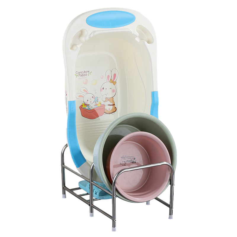 阿斯卡利(ASCARI)卫生间置物架宝宝小盆架浴室脸盆架洗手间洗漱台厕所收纳架子落地 双层(可放拖鞋)