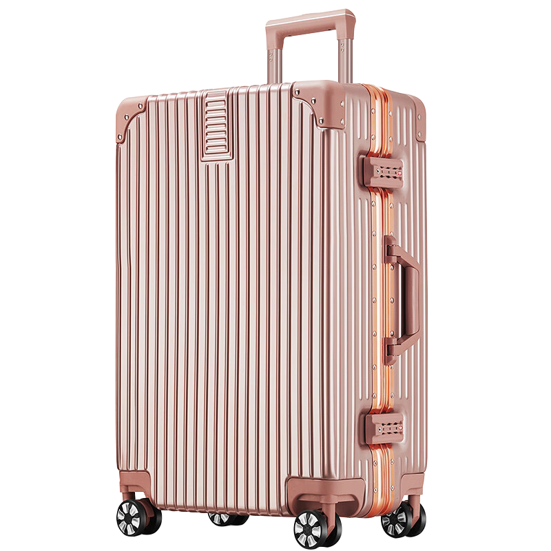 梵地亚行李箱男铝框万向轮商务拉杆箱24英寸飞机旅行箱密码箱女皮箱子