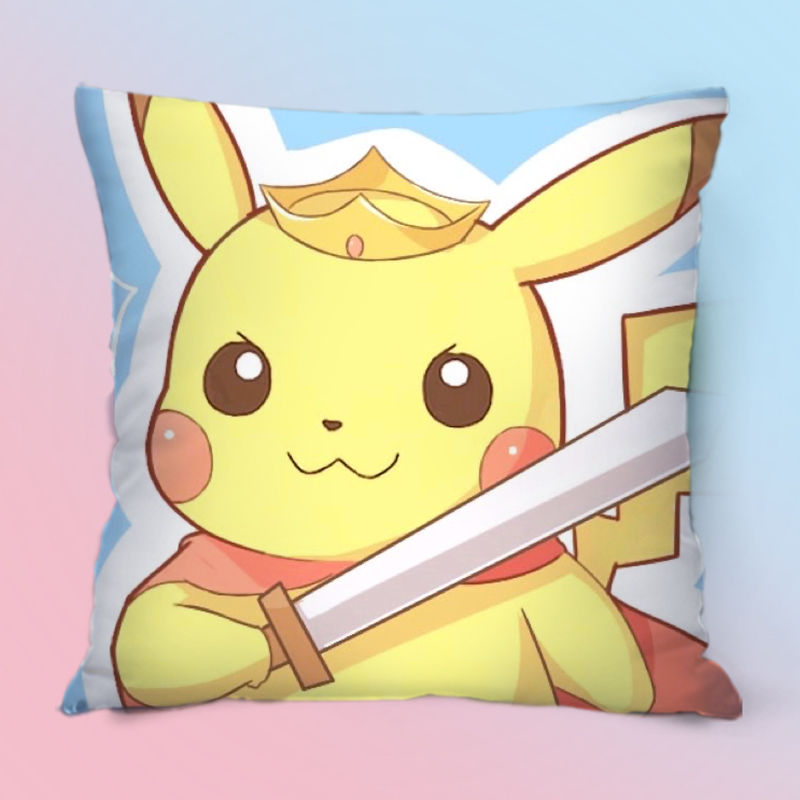 皮卡丘抱枕比卡丘可爱女孩生日礼物定制沙发靠垫动漫卡通靠枕 11 小号