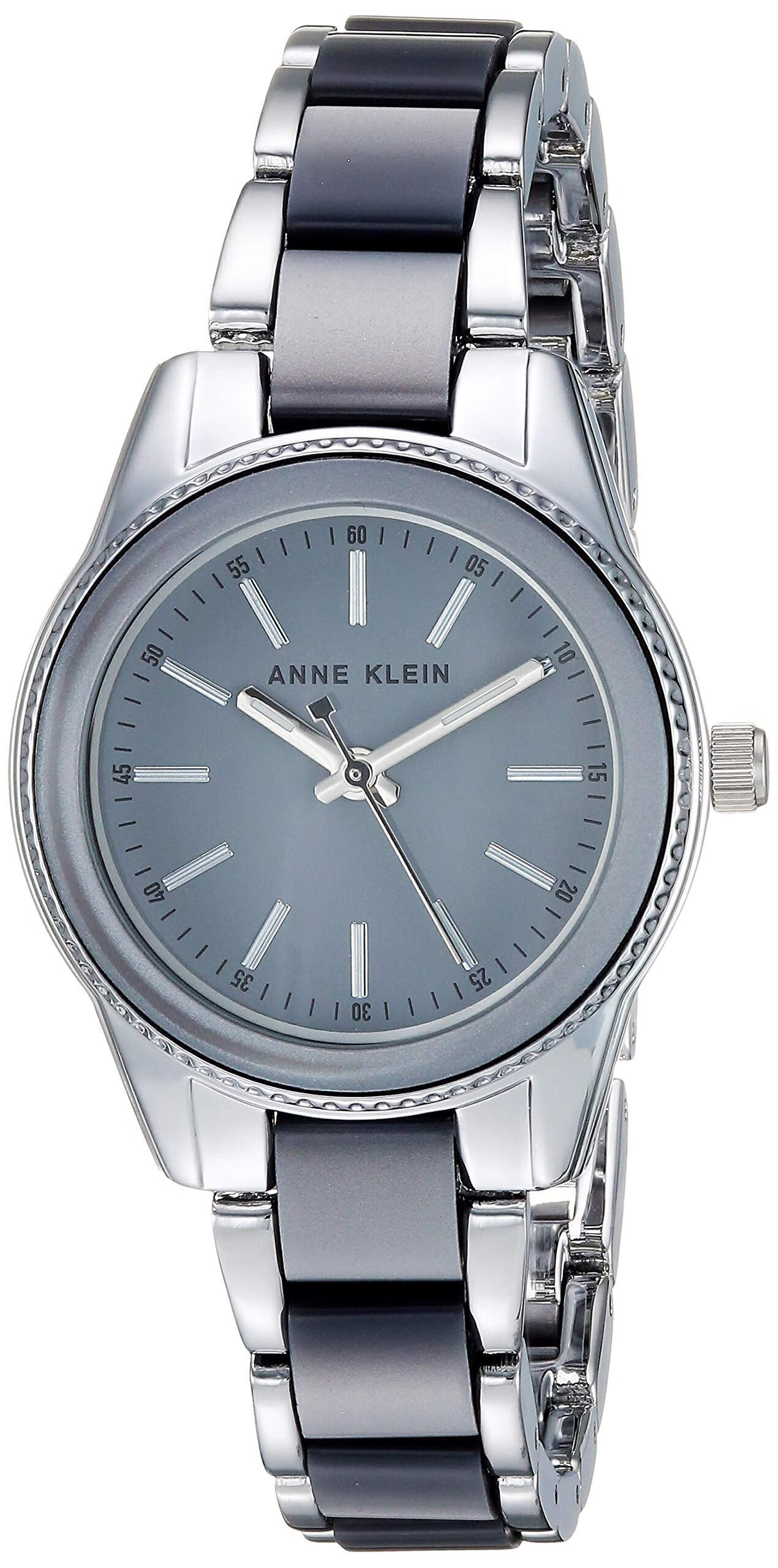 安妮克莱因anne klein 女士树脂手链手表 Silver/Grey 30.0毫米