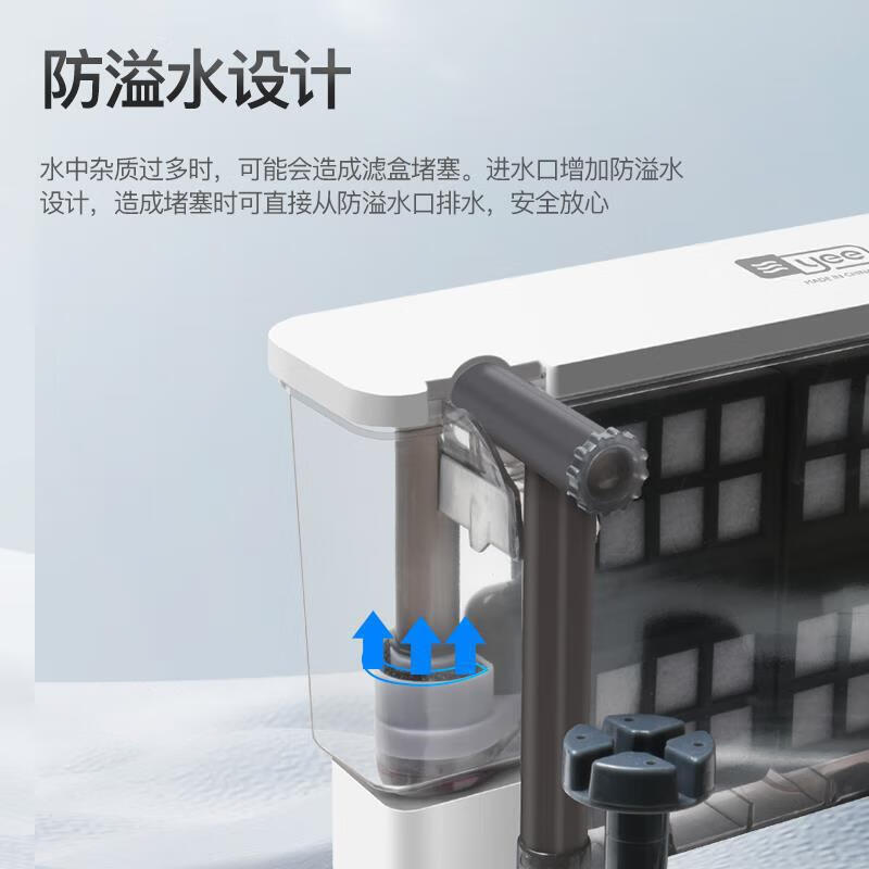 YEE小鱼缸过滤器三合一净水过滤循环水泵制氧一体机瀑布式壁挂式 【滤芯替换】三重精滤替换板*3