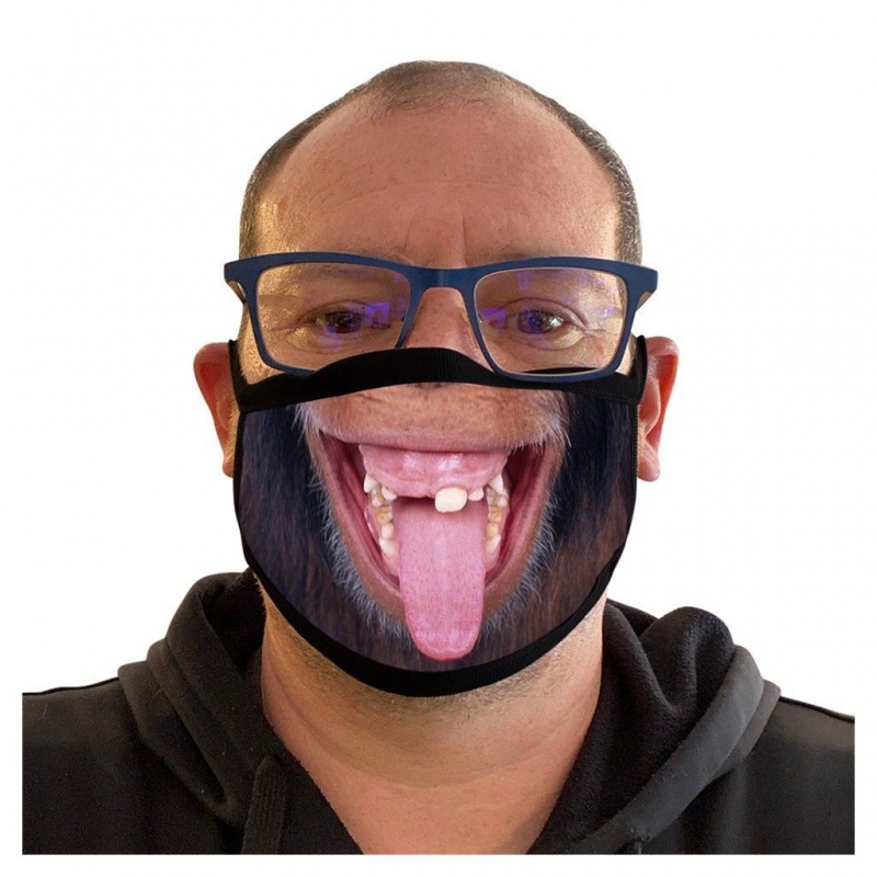 屿汐搞笑口罩现货印花口罩口罩搞怪猩猩猴子表情口罩 2